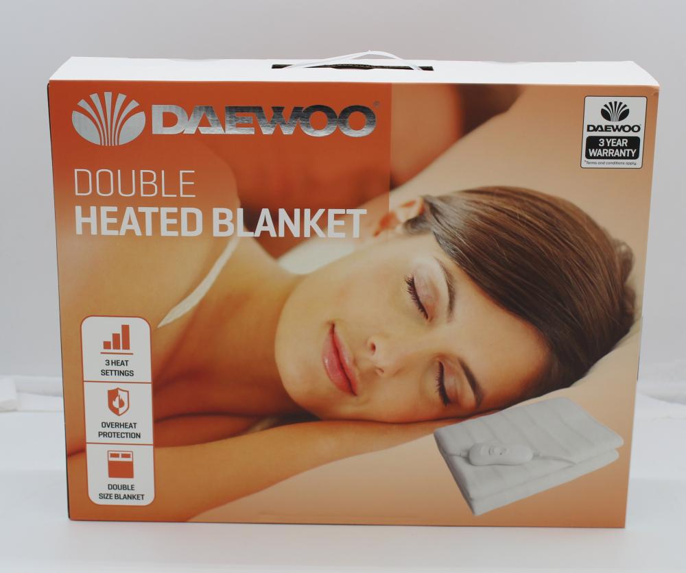 Daewoo Electric Heated Blankets Choice 3 Sizes Single/Double or King 3